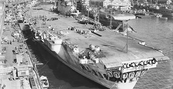 Aircraft Carrier in Water