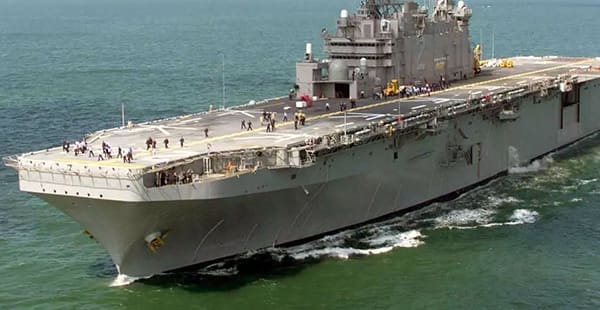 Amphibious Warship in Water