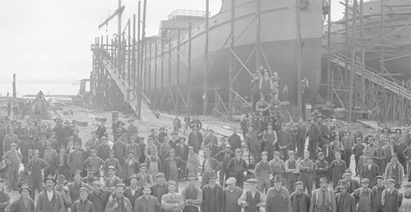 Shipyard Workers at a Shipyard