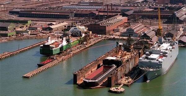 Sparrows Point Shipyard at Bethlehem steel mill