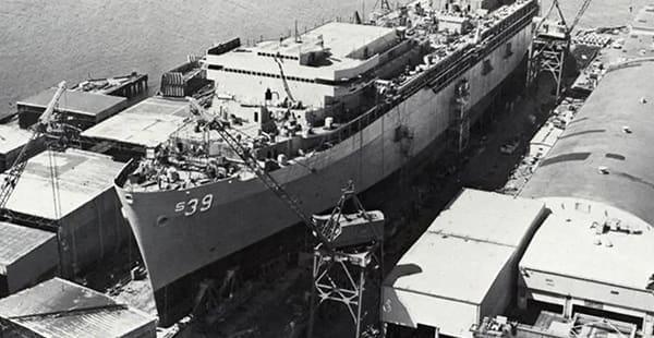 USS Emory S. Land under construction at Lockheed Shipbuilding and Construction Company