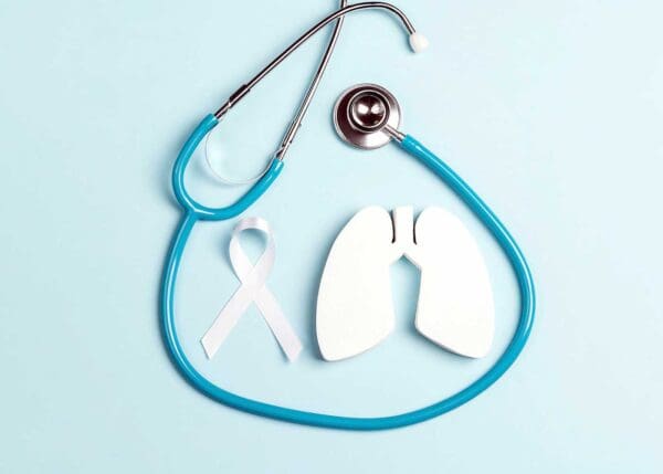 Lung Cancer Image with Ribbon