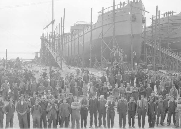 Shipyard Workers at a Shipyard