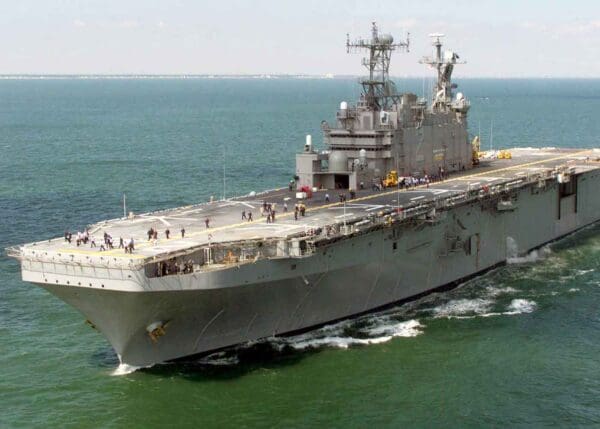 Amphibious Warship in Water