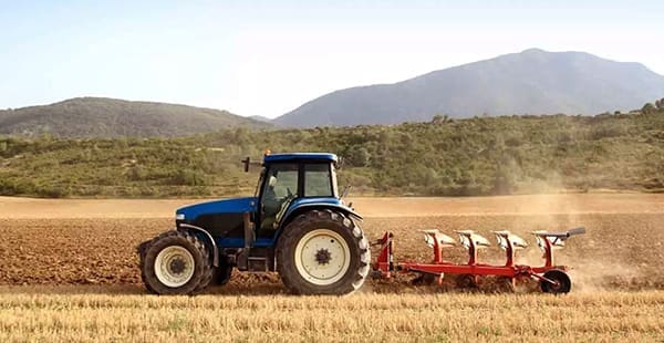 Farmer on a tractor