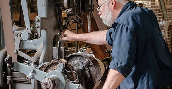 Machinist working