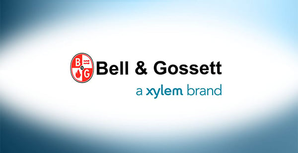 The logo for Bell & Gossett, a brand that made valves and pumps with asbestos components.