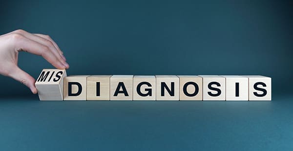 An imagine depicting a misdiagnosis, which may occur for mesothelioma cases.