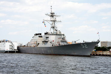 Photo of a Naval Destroyer