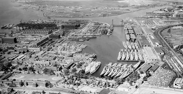 Philadelphia Naval Shipyard aerial view
