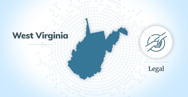 State outline of West Virginia next to an icon of a handshake between a mesothelioma lawyer and patient
